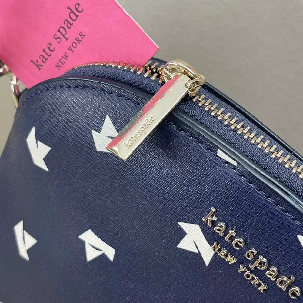 (new+tag) Kate Spade retail spencer boats dome leather crossbody navy